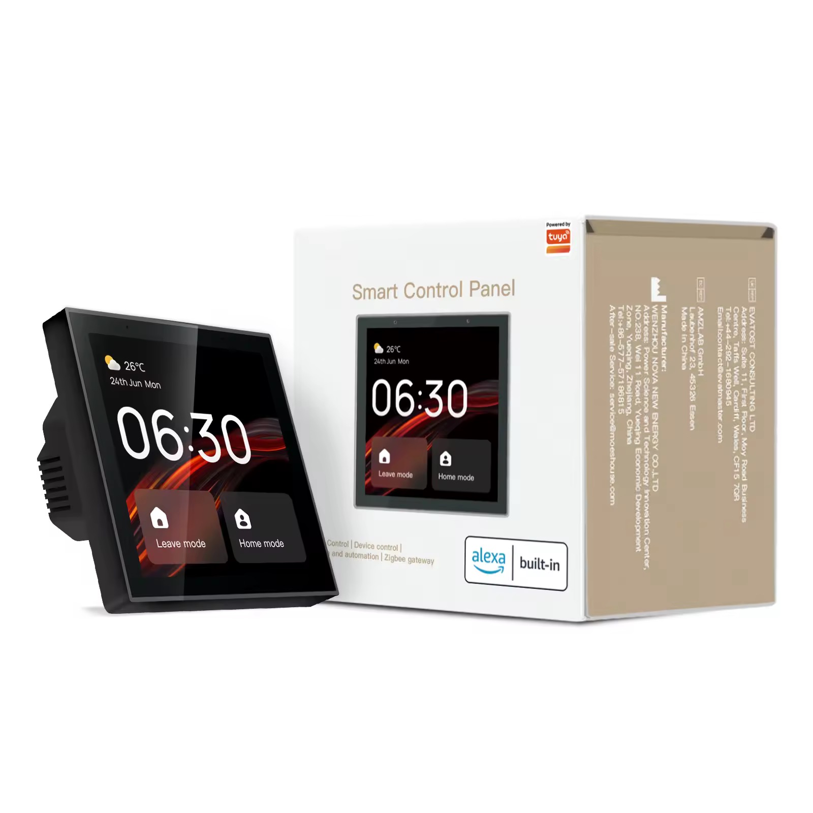 Tuya 4-inch smart control panel and Zigbee gateway
