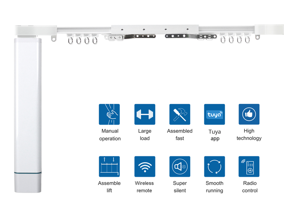 Smart curtain track, 4 metres